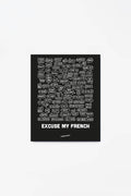 Poster French Words Decorative Christmas Gift Idea: Black / 40x50 cm