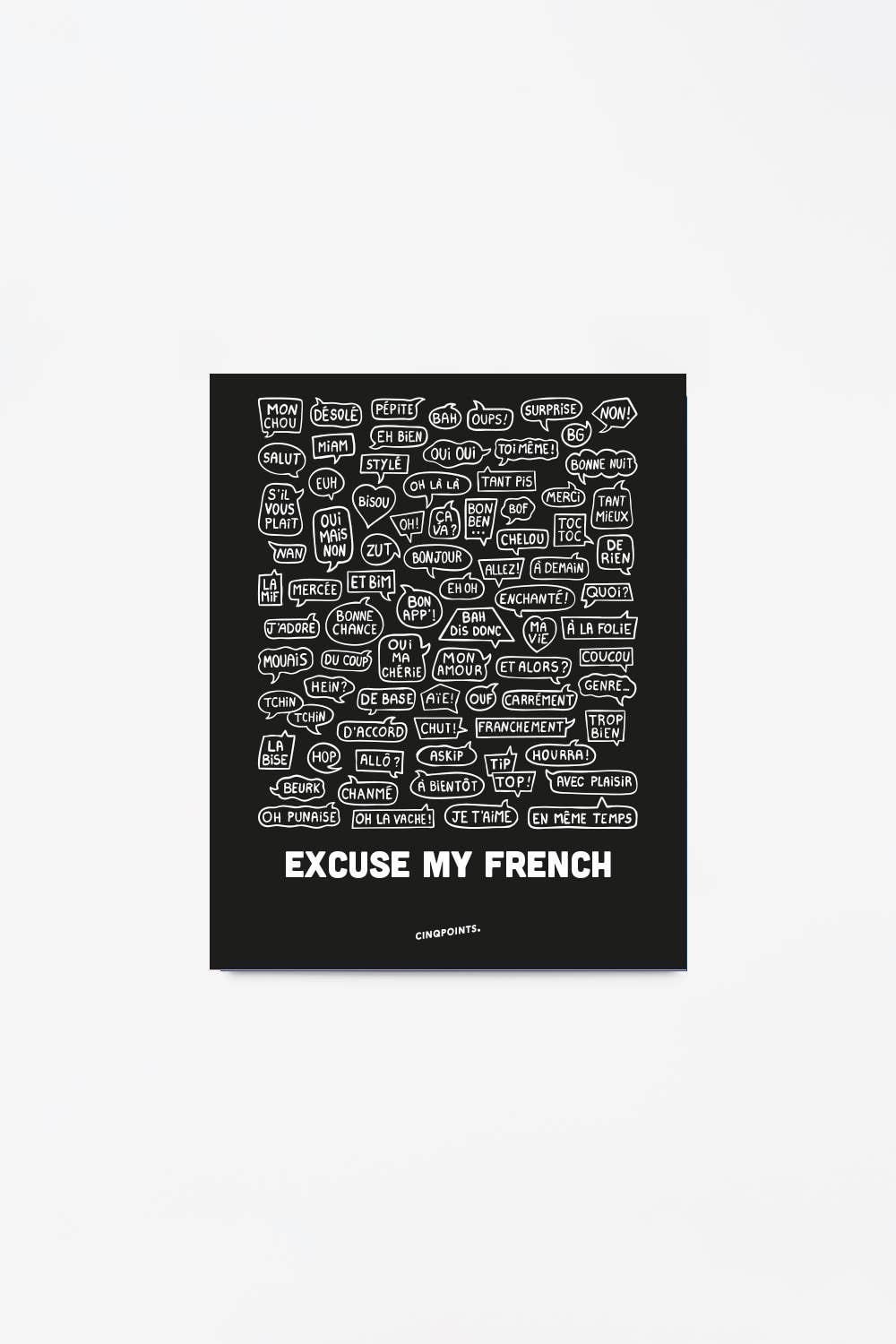 Poster French Words Decorative Christmas Gift Idea: Pink / 40x50 cm
