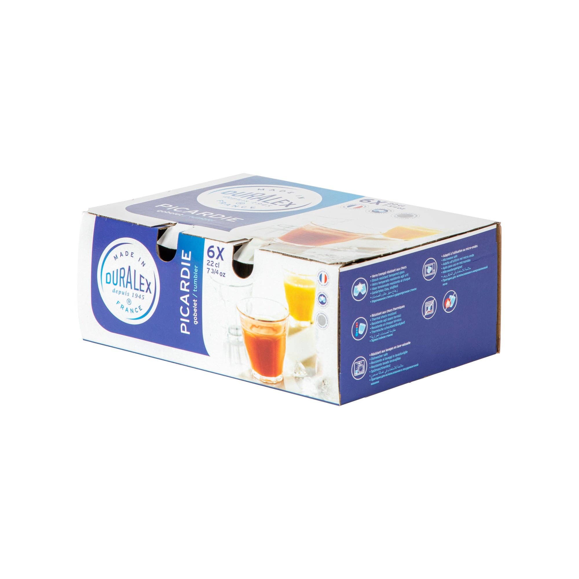 Duralex Picardie Traditional Glass Drinking Tumbler - 220ml