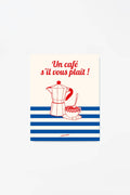 Poster Un Café SVP French Design Gift: 40x50 cm