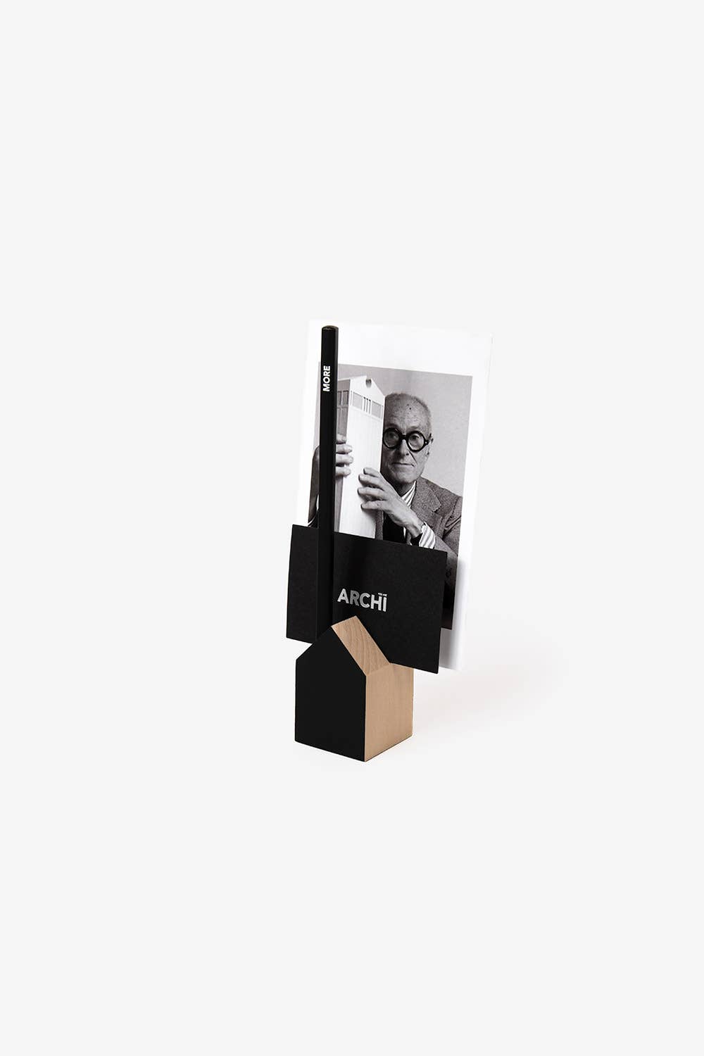 Wooden houses card and pencil holders - Christmas Gift