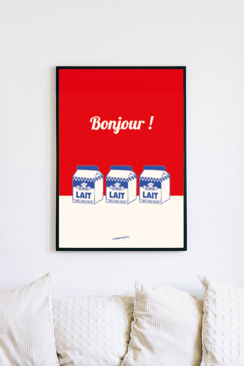 Poster Bonjour French Design Gift: 40x50 cm