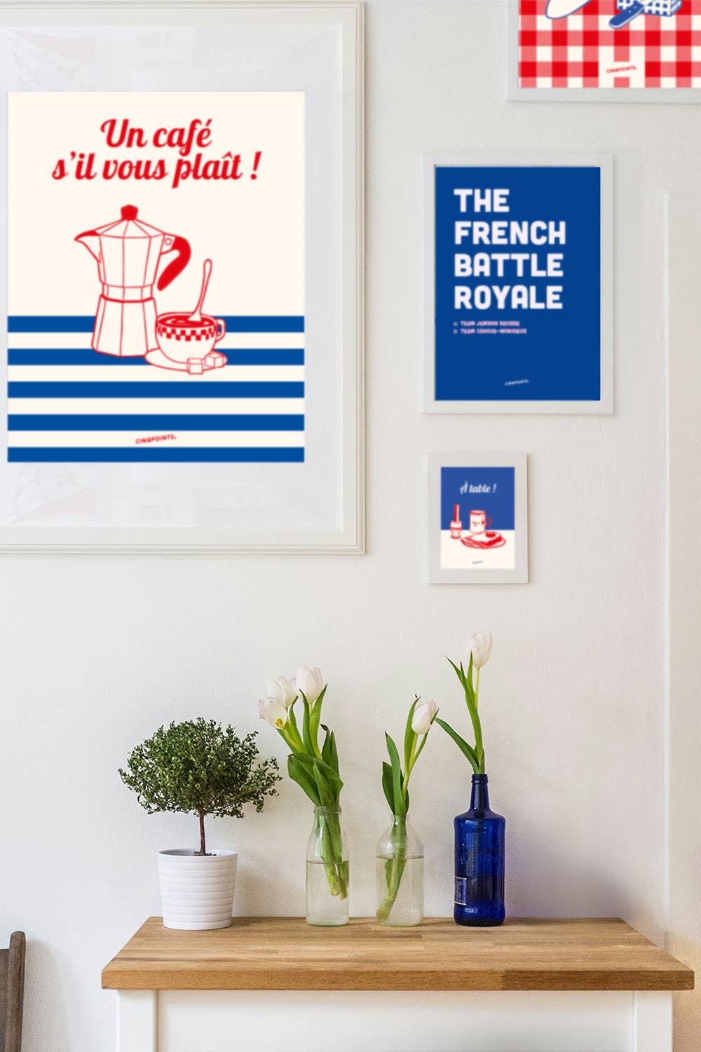 Poster Un Café SVP French Design Gift: 30x40 cm
