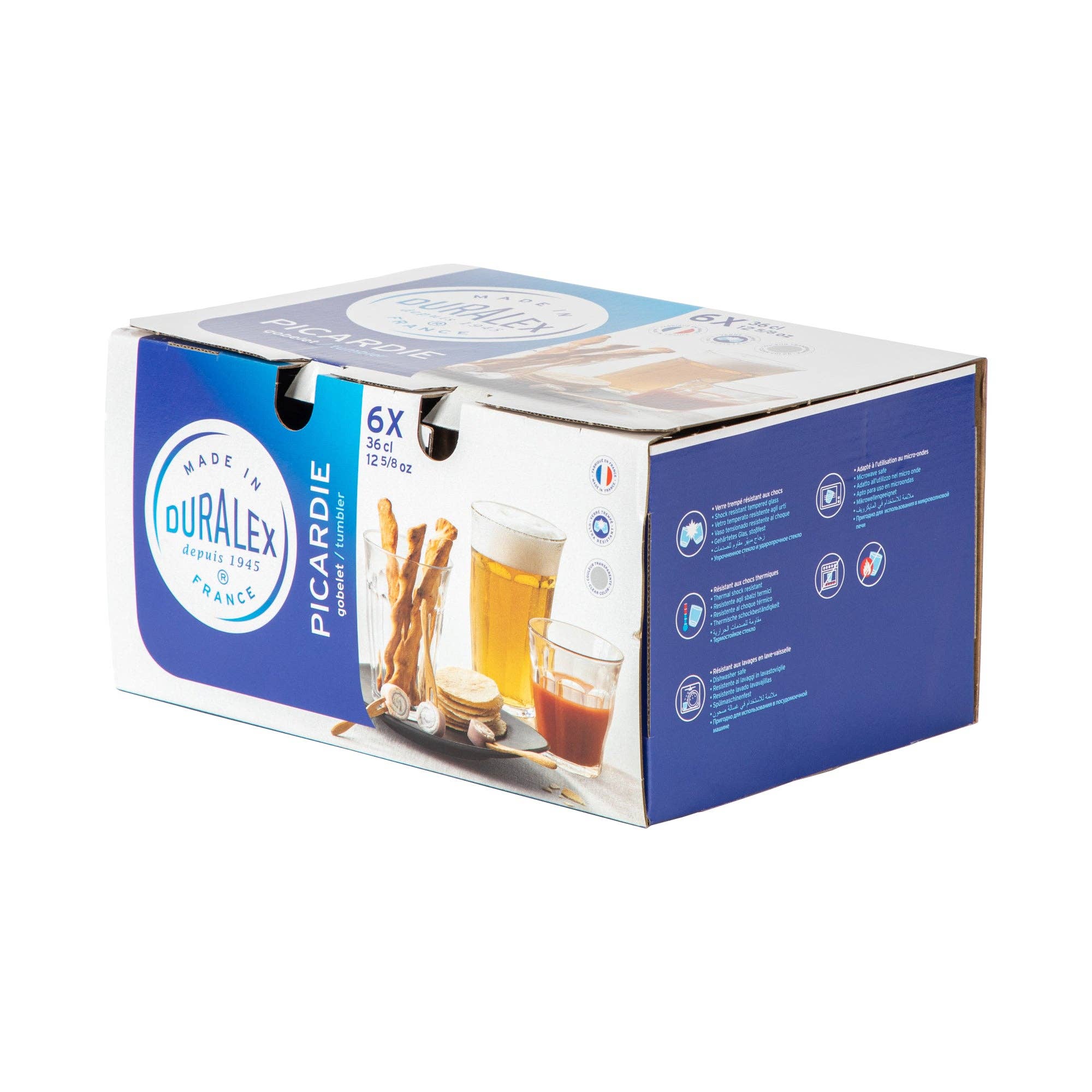 Duralex Picardie Traditional Glass Drinking Tumbler - 360ml