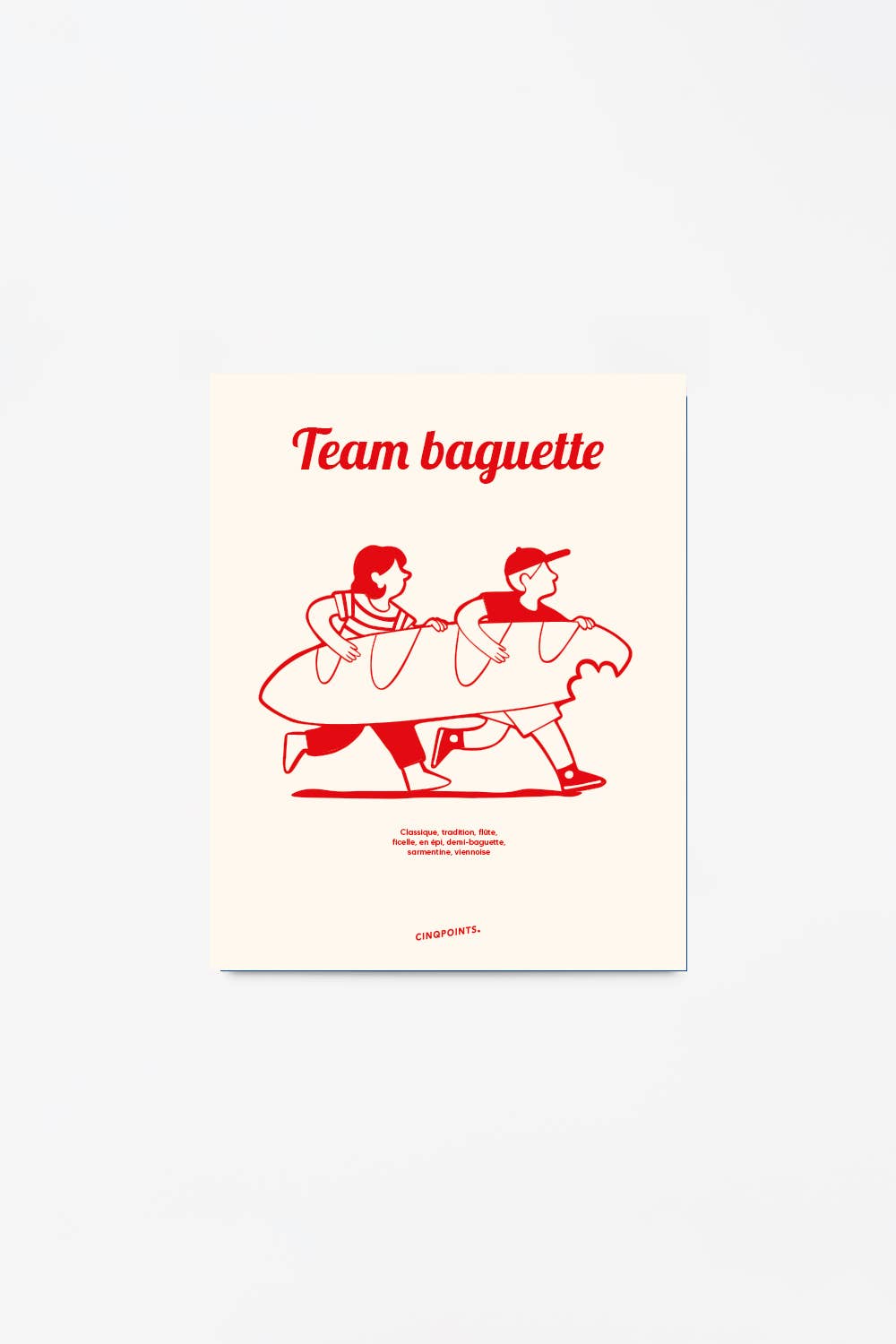 Poster Team Baguette French Design Gift: 40x50 cm