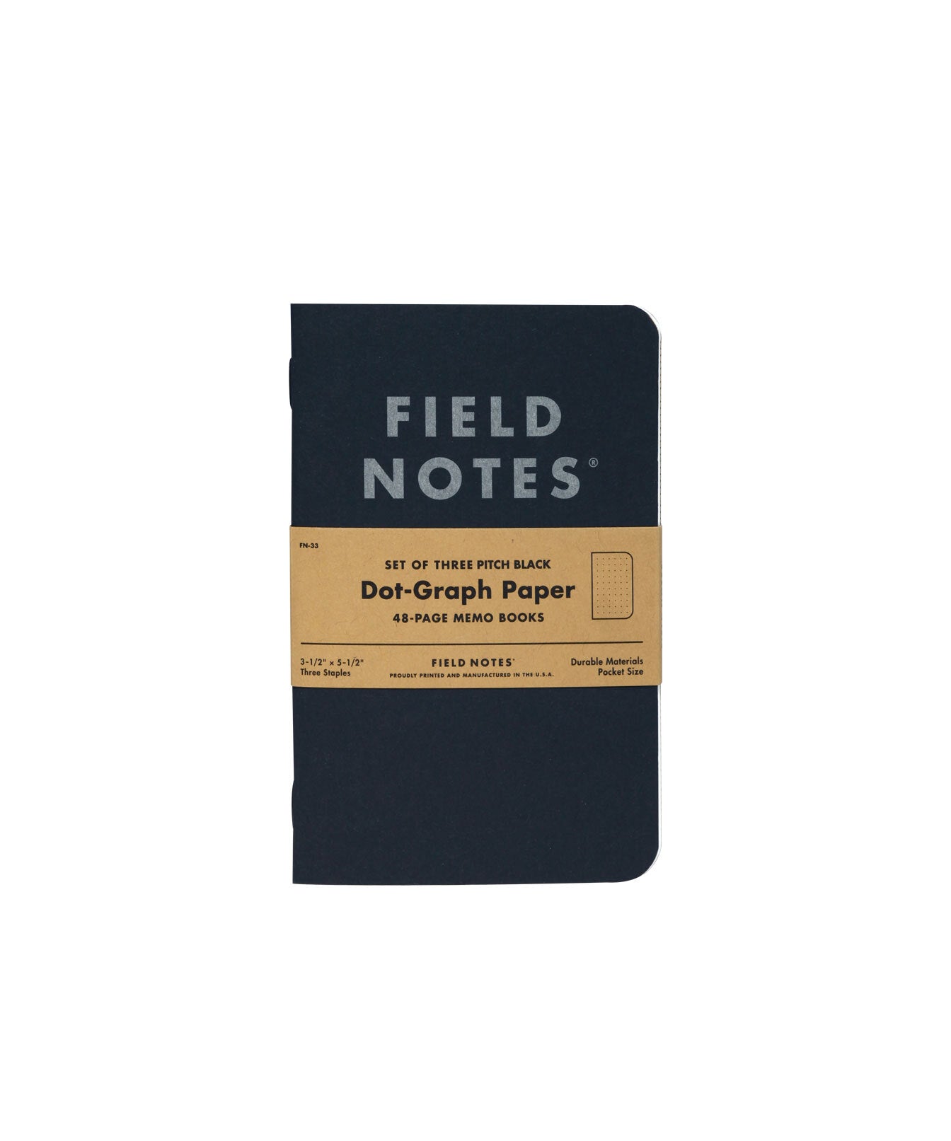 Pitch Black Memo Book 3-Pack
