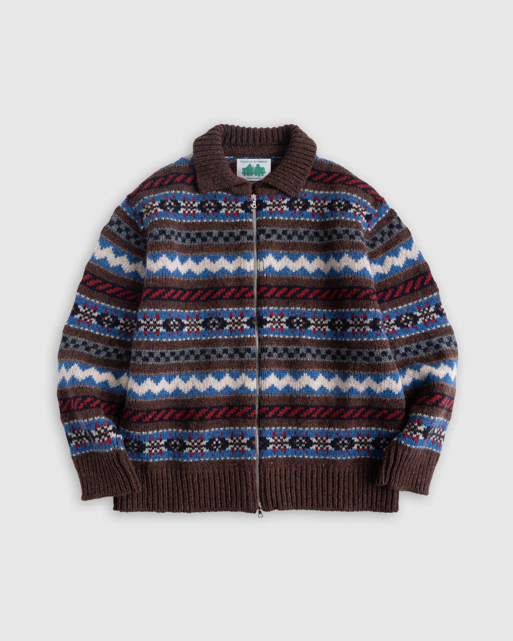 Zipped Cardigan - Brownish