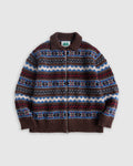 Zipped Cardigan - Brownish