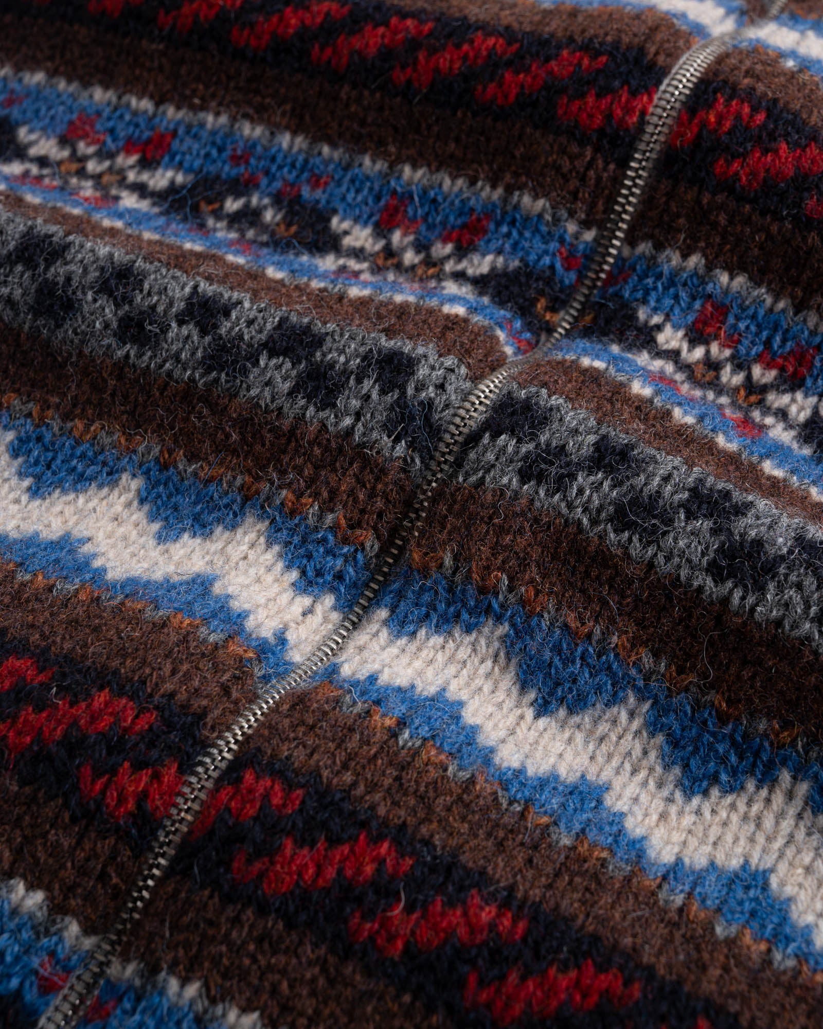 Zipped Cardigan - Brownish