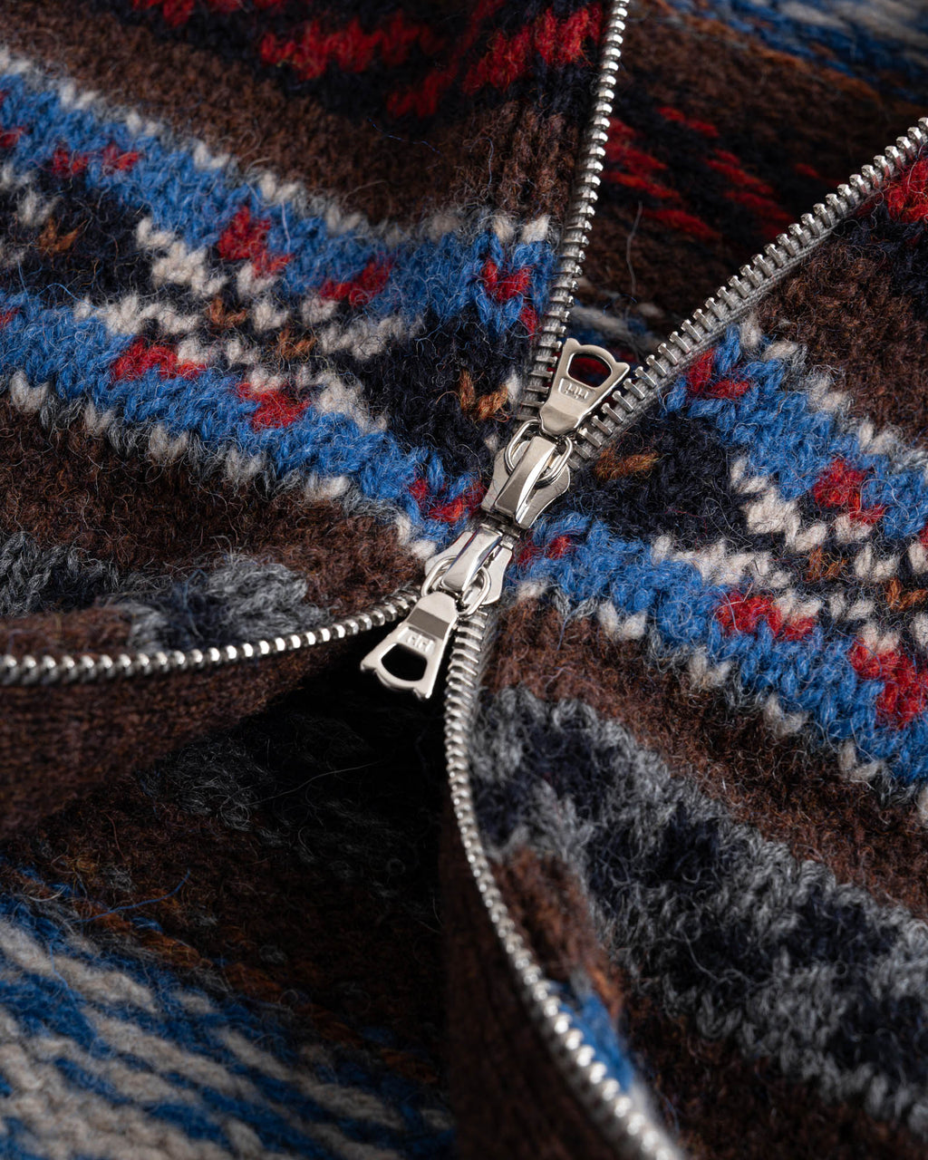 Zipped Cardigan - Brownish