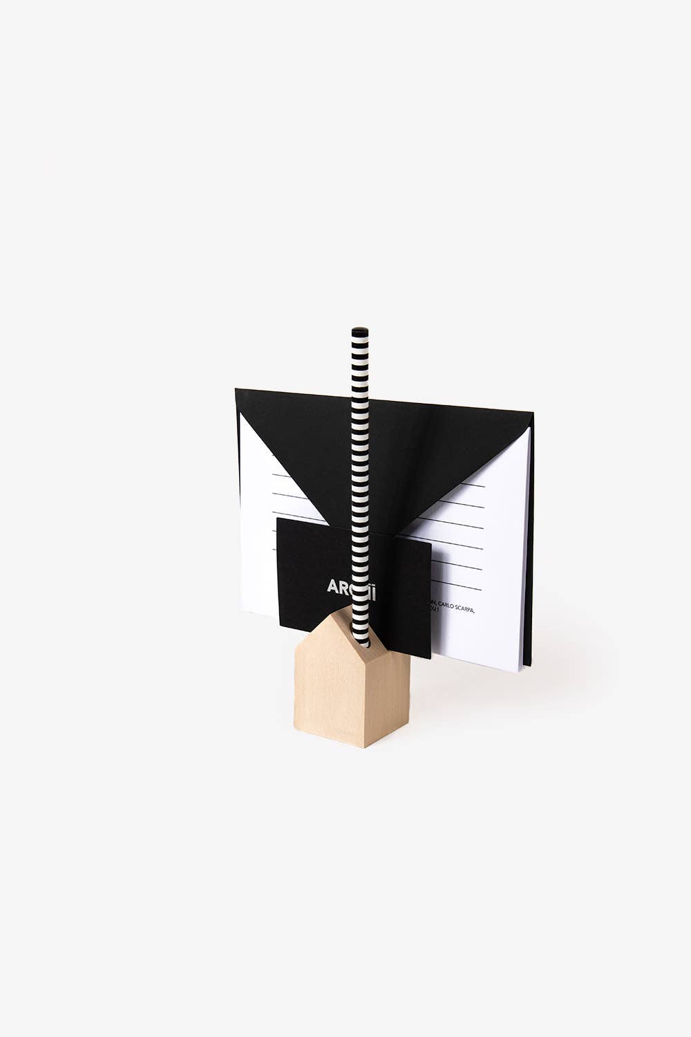 Wooden houses card and pencil holders - Christmas Gift