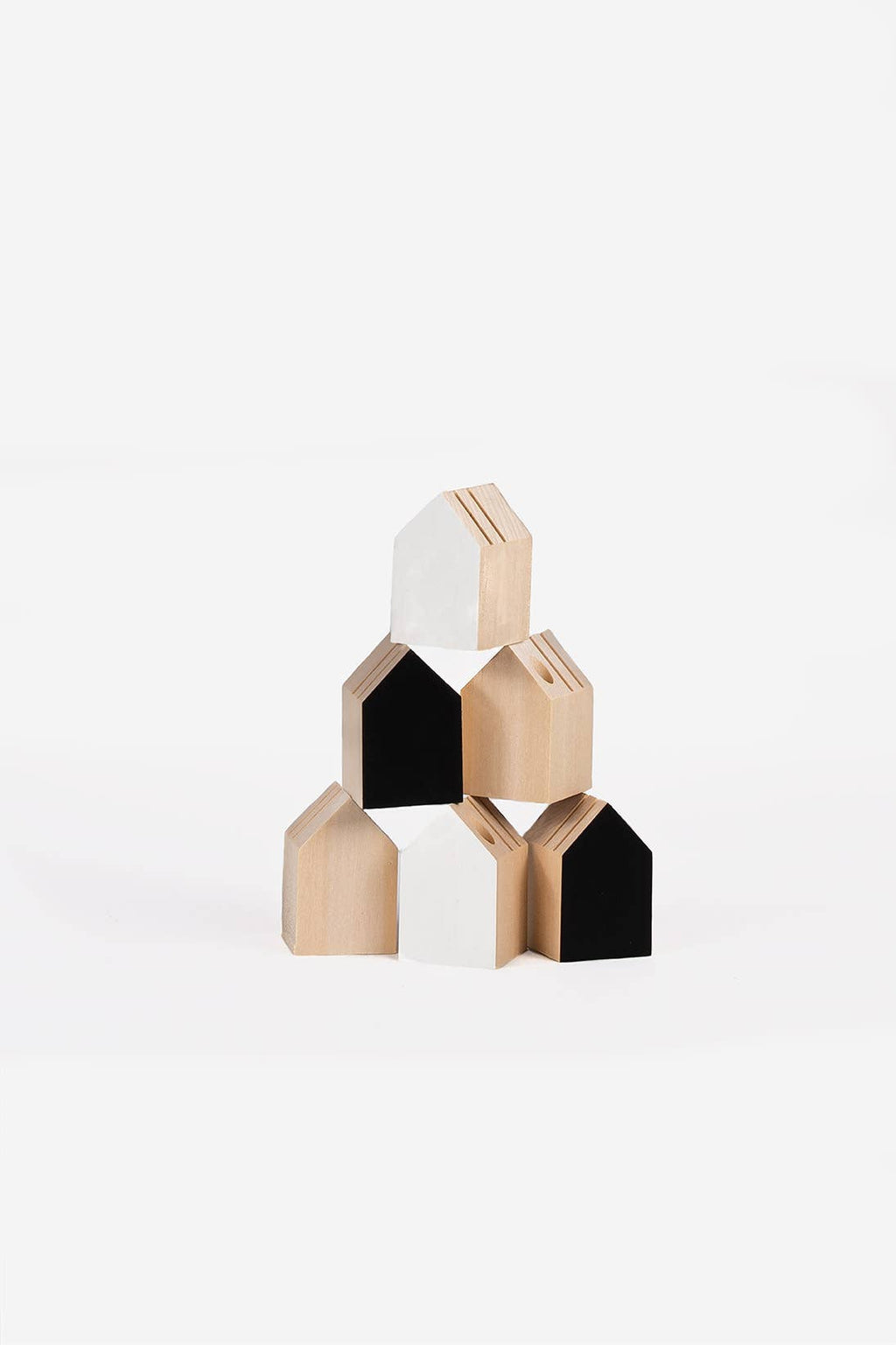 Wooden houses card and pencil holders - Christmas Gift
