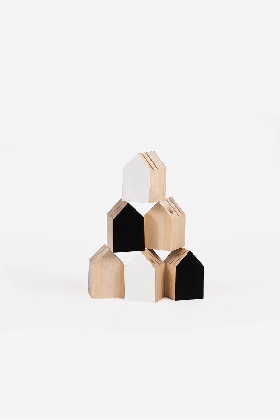 Wooden houses card and pencil holders - Christmas Gift