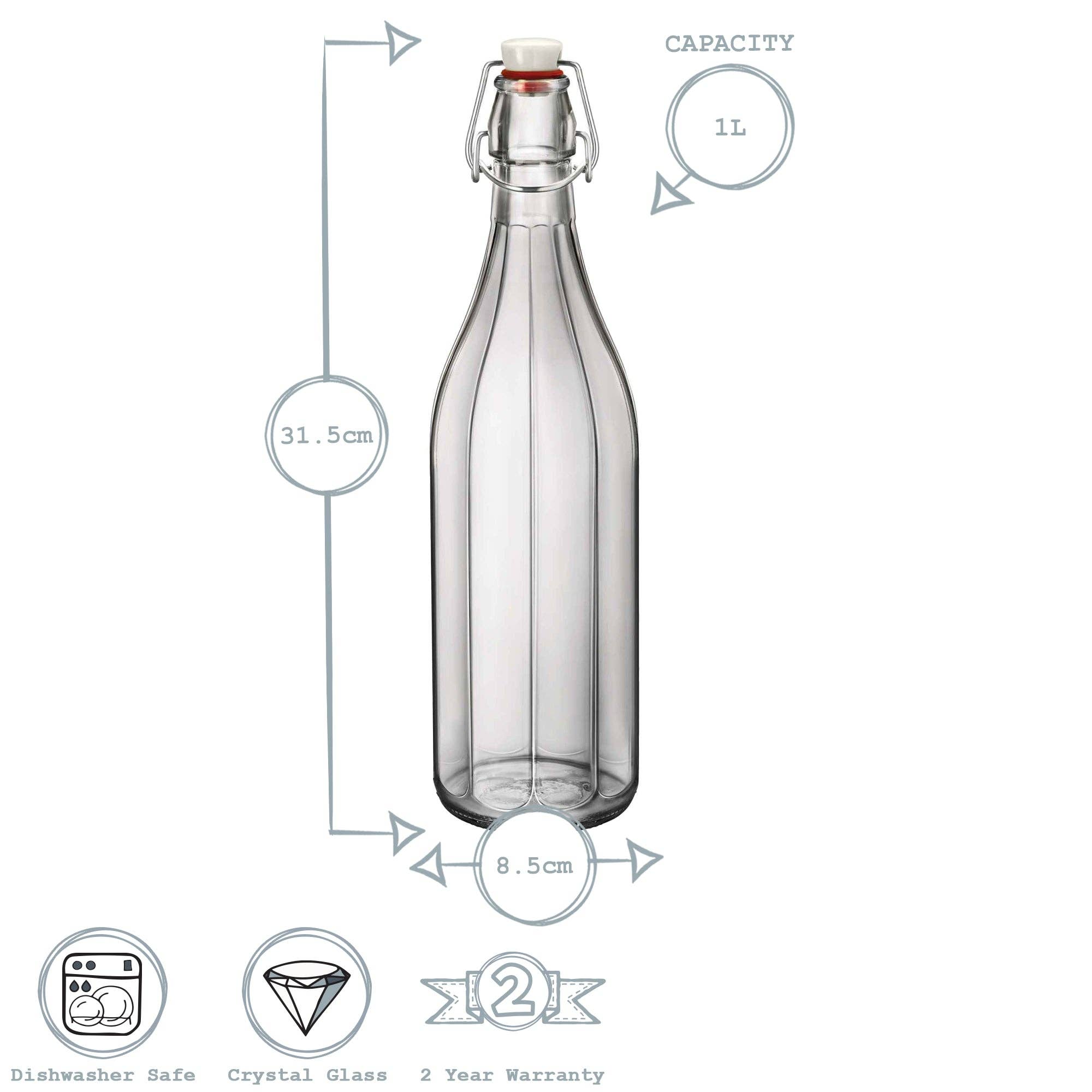Bormioli Rocco Oxford 1L Wine Water Swing Top Bottle