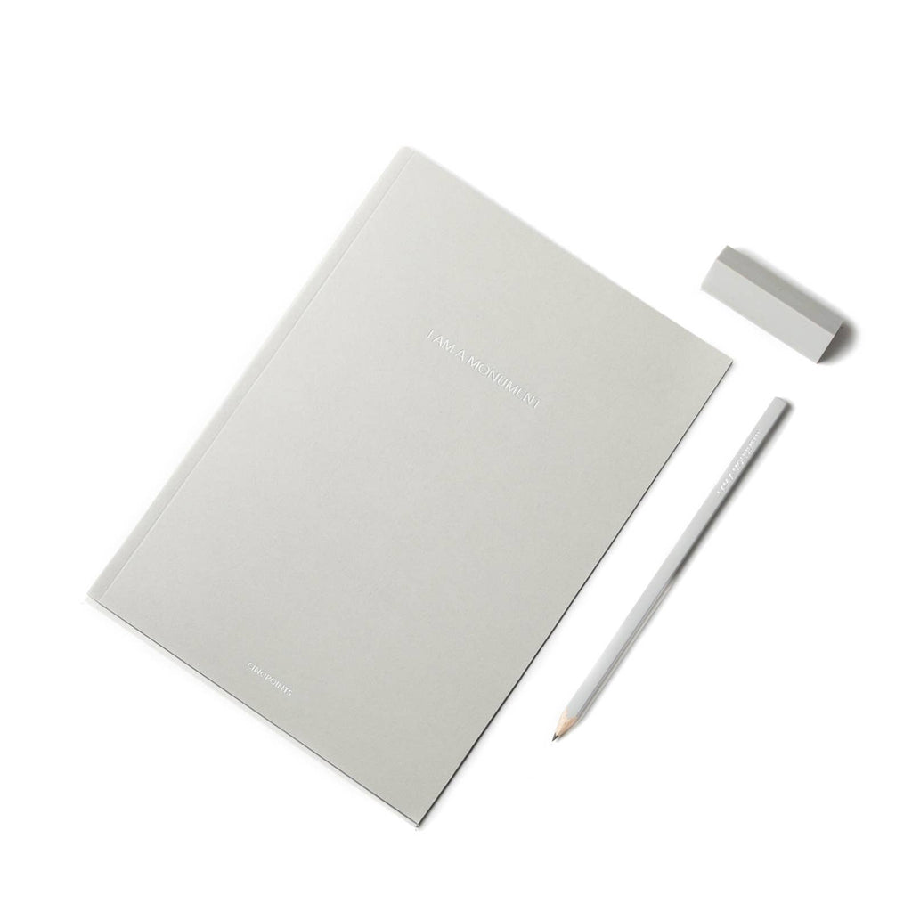 Grey Sketchbook with isometric paper office back to school