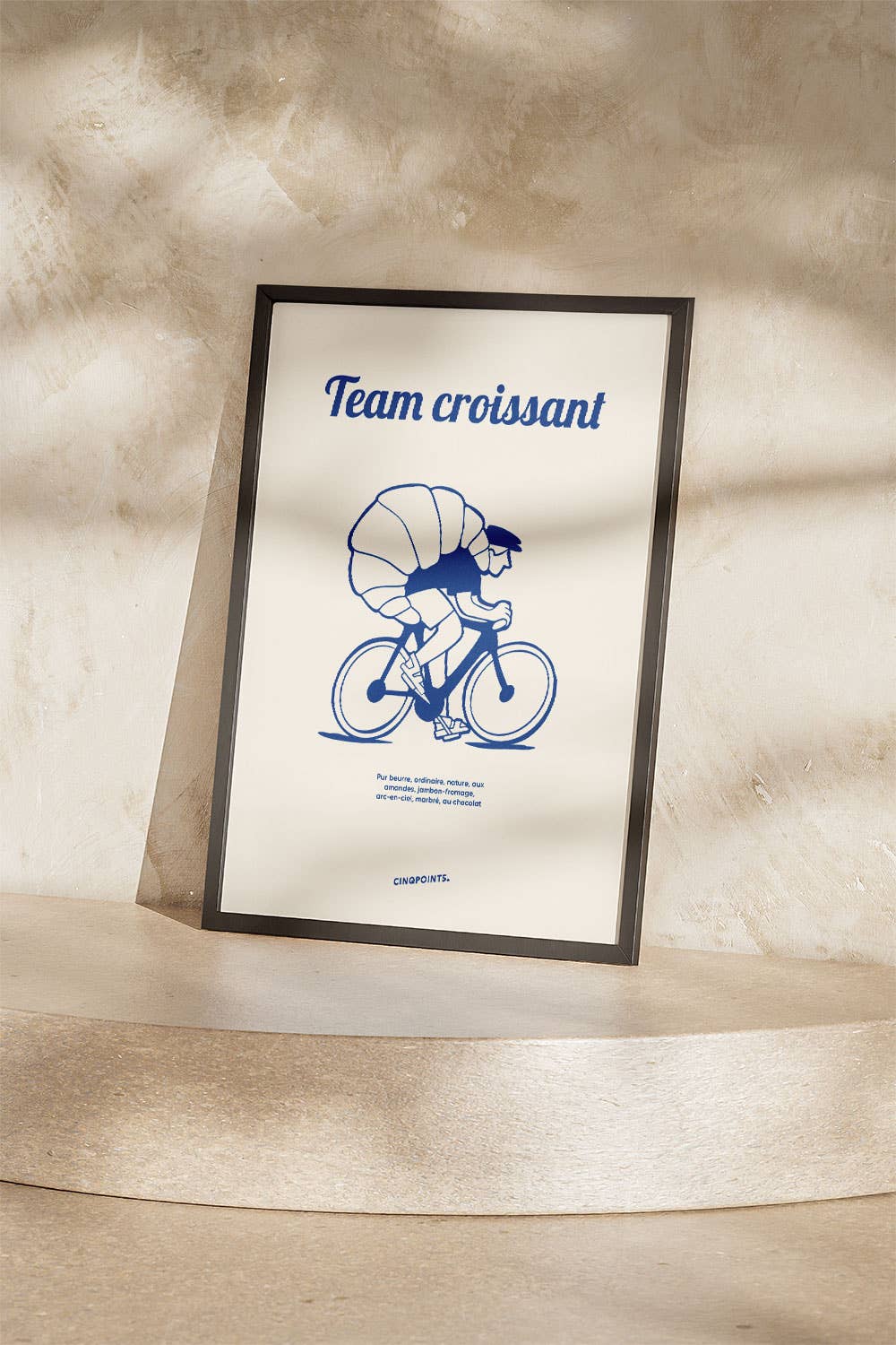 Poster Team Croissant French Design Gift: 40x50 cm