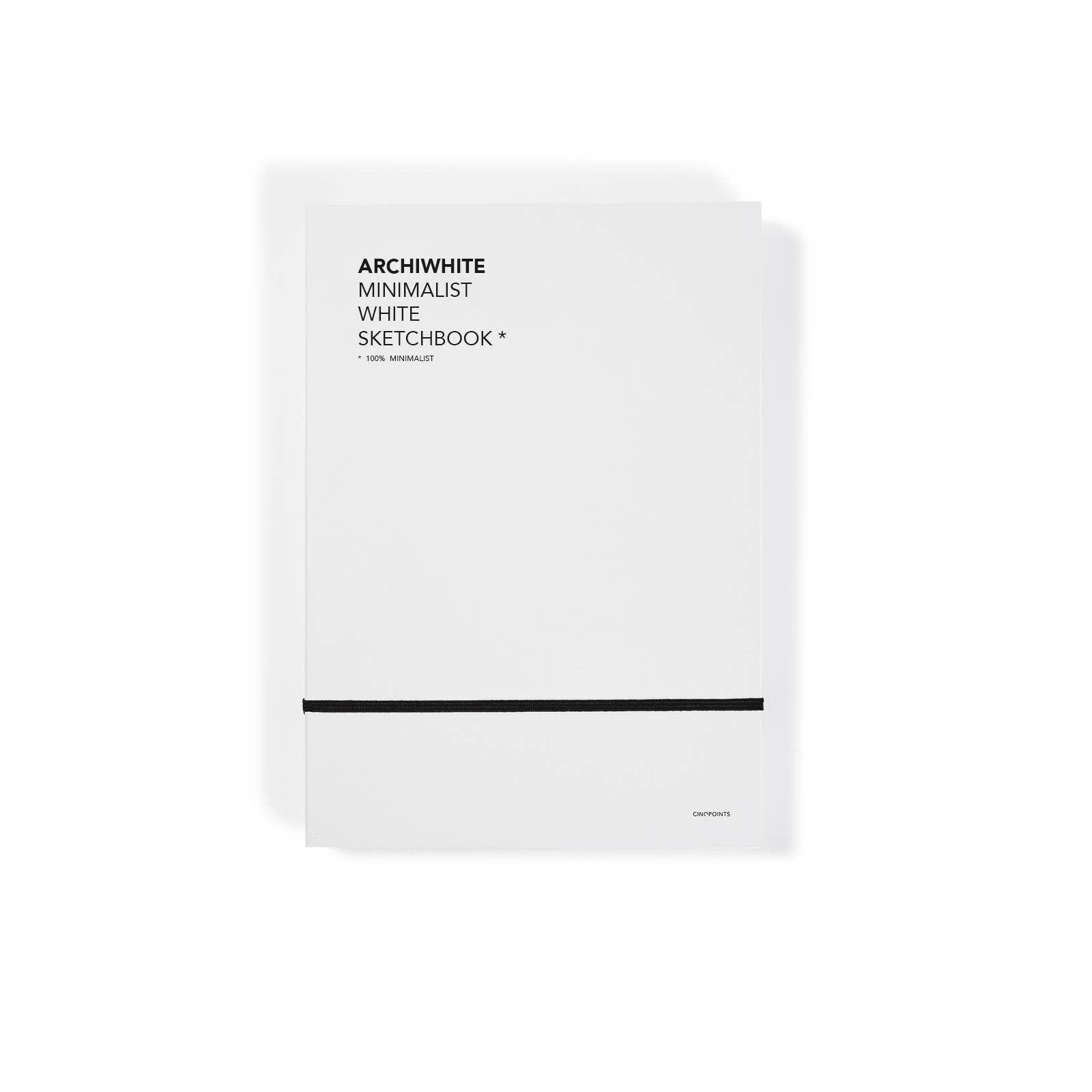 Cinqpoints Archiwhite Sketchbook with white paper and black pen