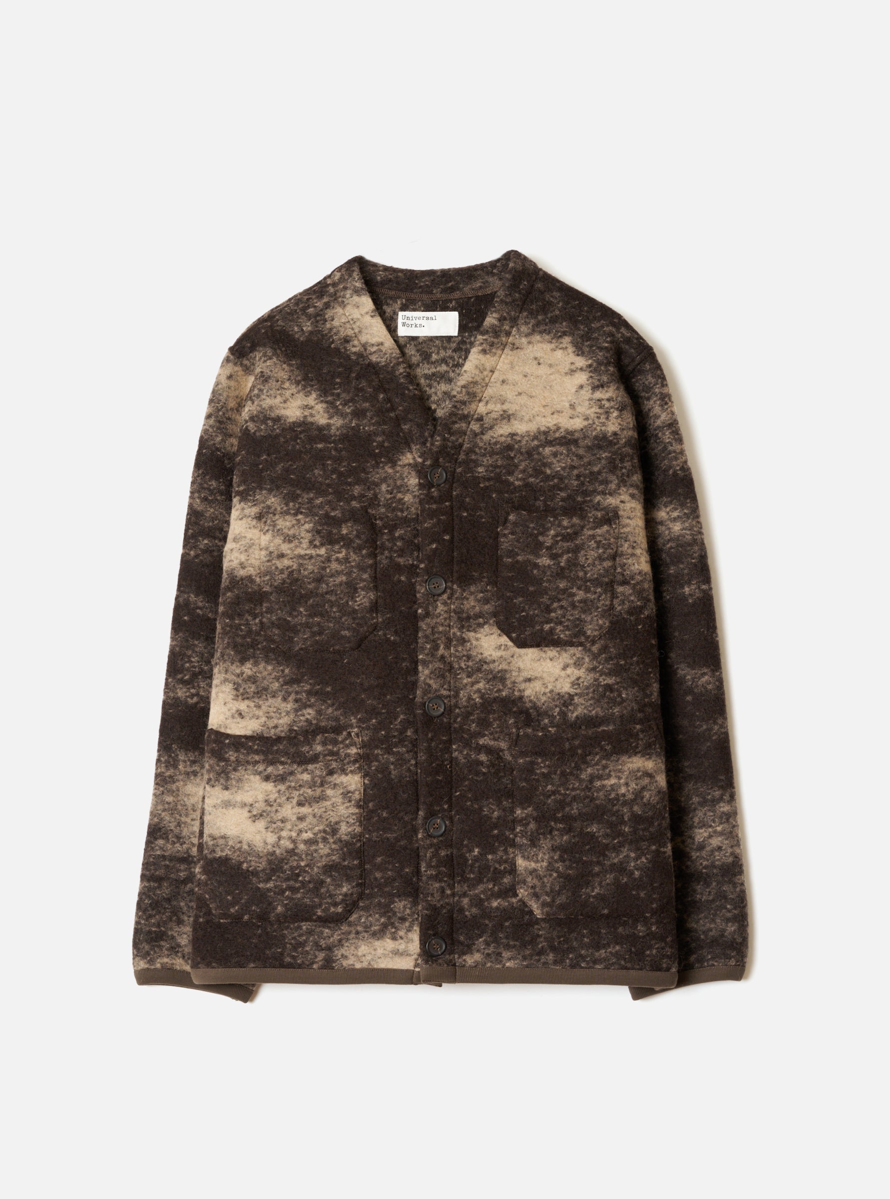 CARDIGAN - BROWN CLOUD CAMO