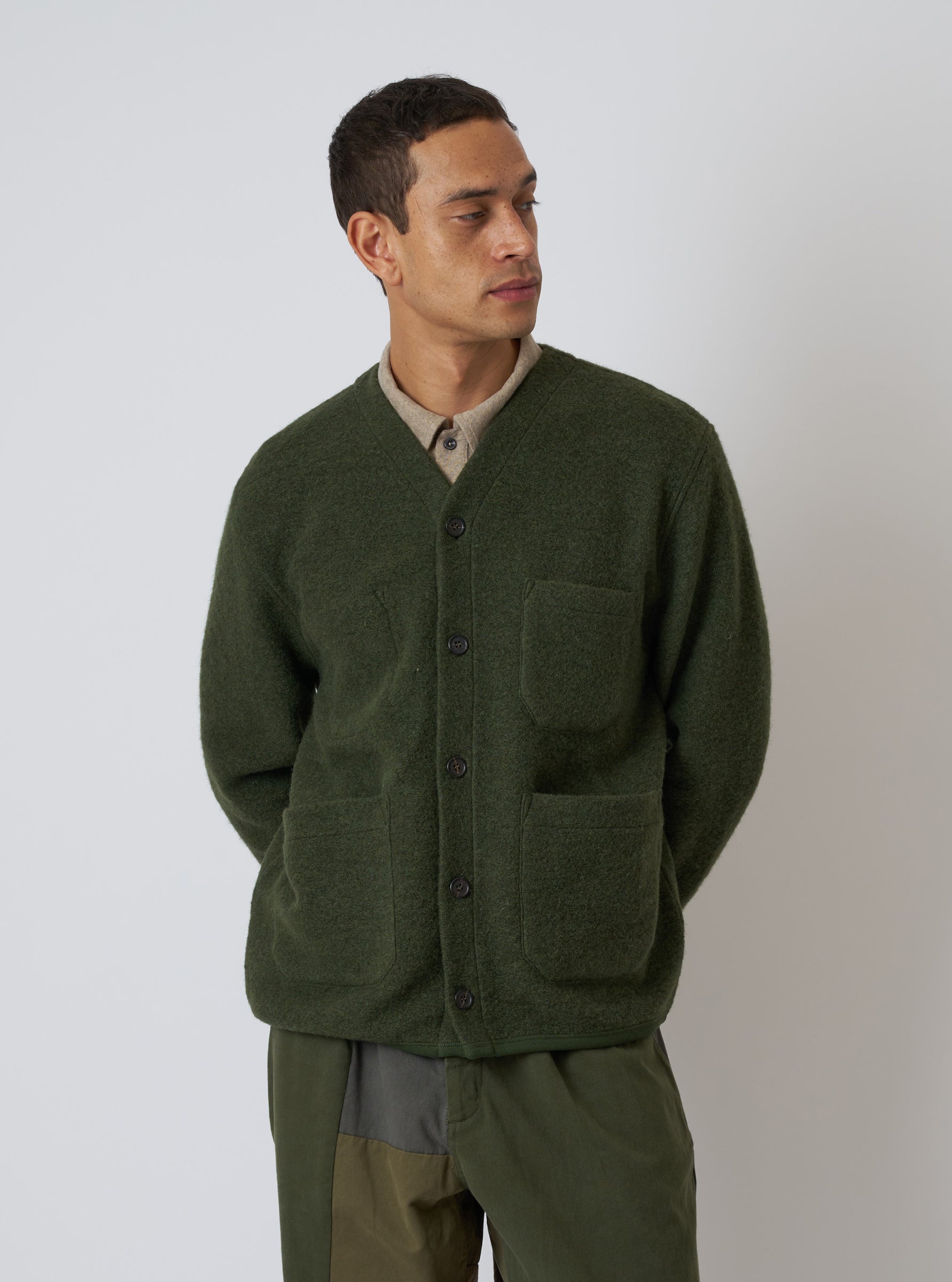 CARDIGAN - OLIVE