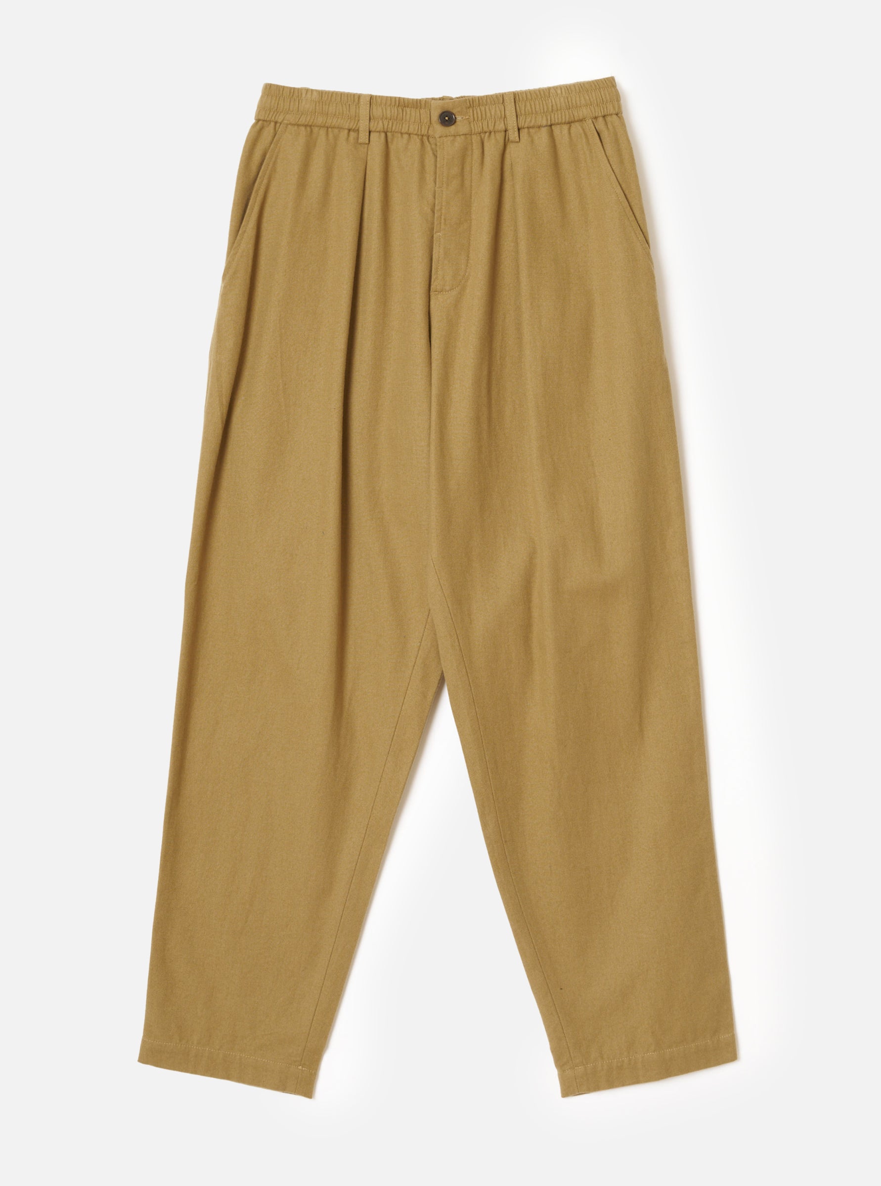 PLEATED TRACK PANT - SAND