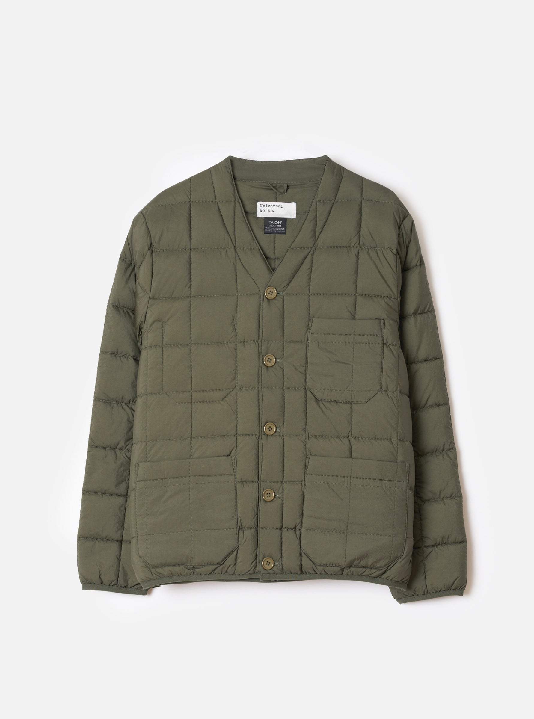 DOWN CARDIGAN - OLIVE