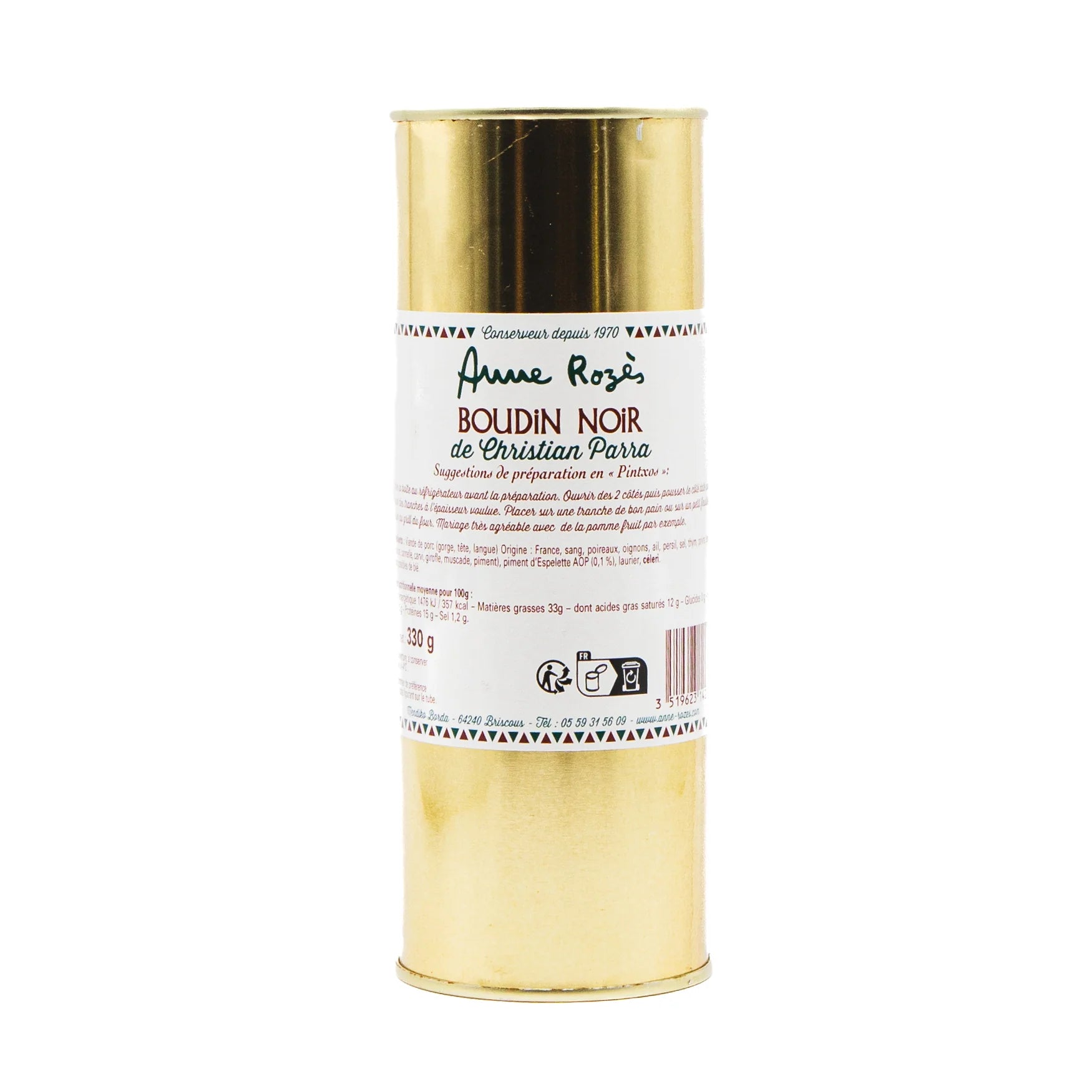 Anne Rozes Boudin Noir 330g